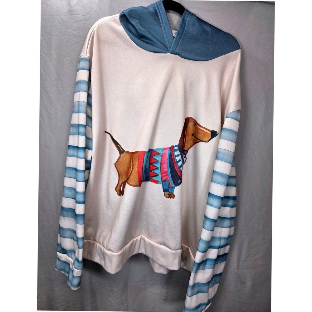 Dachshund Graphic Hoodie Womens 5XL Modern Dog Mom Animal Lover Cozy Quirky Good